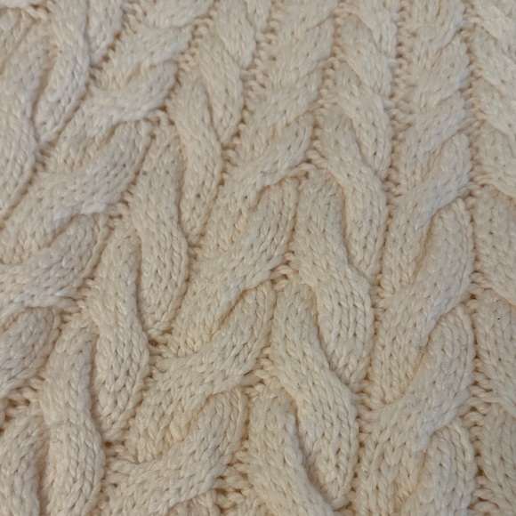 Sezane Cream Cable Knit Sweater 100% wool - Picture 3 of 5